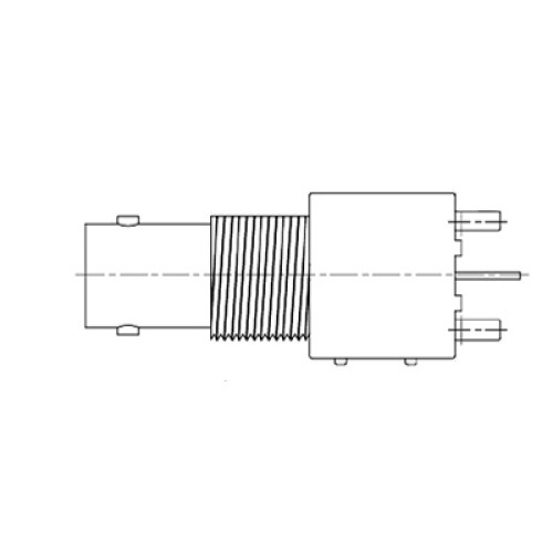 XBL-1022-NBAA - PCB Top Entry BNC Bulkhead Socket